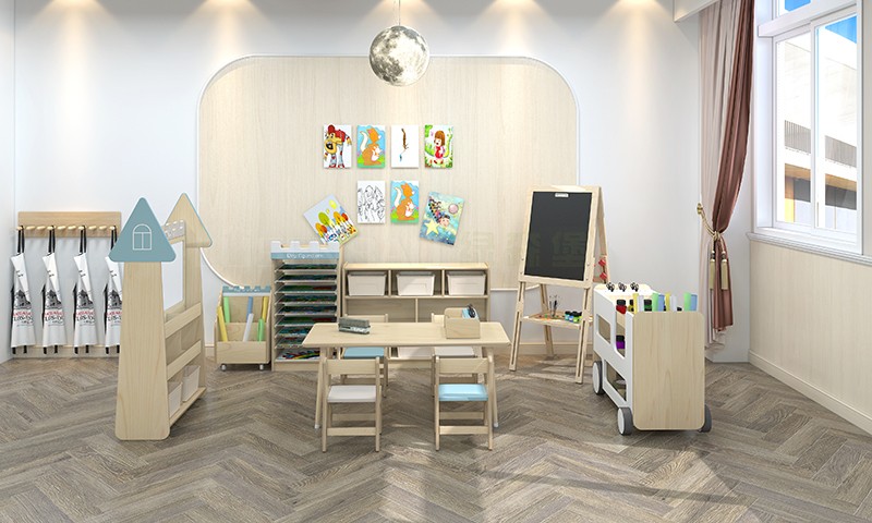 幼兒園家具楓木免漆板美術區 3.jpg 幼兒園家具楓木免漆板美術區 3.jpg