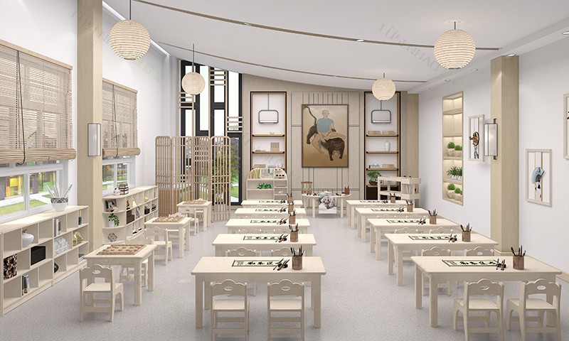 幼兒園家具樺木教室國學課桌椅.jpg 幼兒園家具樺木教室國學課桌椅.jpg