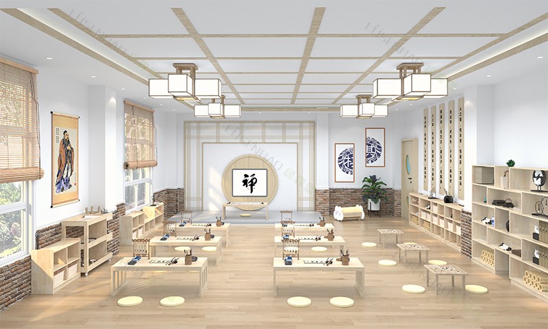 幼兒園家具橡膠木國學室整體.jpg