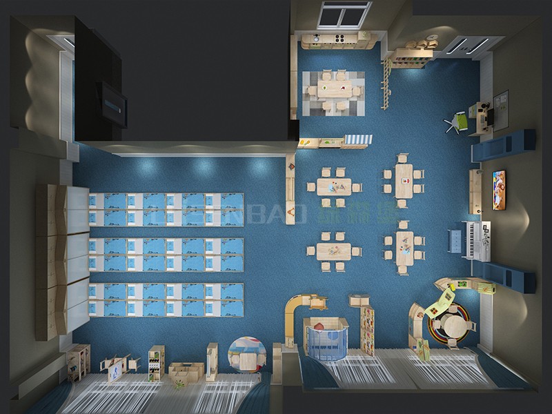 幼兒園家具教室全屋定制俯視圖 .jpg 幼兒園家具教室全屋定制俯視圖 .jpg